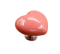 RASTKY Botón de Inodoro con Diseño de Corazón Sólido, Repuesto de Descarga Resistente a la Corrosión, Manija Multifuncional, Decoración de Muebles, Plástico, 50x38x42mm (PINK)