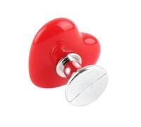 RASTKY Botón de Inodoro con Diseño de Corazón Sólido, Repuesto de Descarga Resistente a la Corrosión, Manija Multifuncional, Decoración de Muebles, Plástico, 50x38x42mm (rojo)