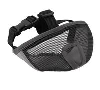 RASTKY Bozal de Bulldog de Cara Plana Suave y Cómodo, Bozal de de Hocico Corto Transpirable para Morder, Masticar y Lamer, Cubierta de Boca de con Correas de Tela Oxford Duradera (S)