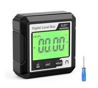 RASTKY Buscador de ángulo Digital Pantalla LCD Retroiluminada Inclinómetro Transportador para Carpintería Reparación de Automóviles Plástico ABS Rojo 5.7x5.7x2.5cm (en blanco y negro)