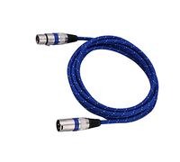 RASTKY Cable de Micrófono XLR Macho Hembra Enchufe Equilibrio 3 Pines Micrófono Cable de Amplificador de Potencia de Tracción Fuerte 1M-20M Azul (3 metros/9,84 pies)