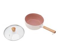 RASTKY Cacerola Antiadherente con Tapa, Revestimiento de Piedra Saludable, Calentamiento Uniforme para Fideos Instantáneos, Sopa, Leche, Cocina Casera (18 cm)