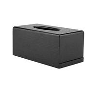 RASTKY Caja de Pañuelos con Acabado, Soporte para Pañuelos Estilo Cajón, Decoración del Hogar para Tocador de Baño (BLACK)