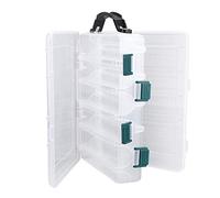 RASTKY Caja de Plástico para Señuelos de Pesca de Gran Capacidad con Orificios de Drenaje, Soporte para Señuelos Resistente y Duradero para Amantes de la Pesca, 10,6", 7,5", 2", Aproximadamente (10