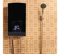 RASTKY Calentador de Agua Eléctrico de Pared con Control por Voz con Tecnología de Chip Inteligente Negro 8500W IPX4 Impermeable para Baño 37 X 20 X 7 Cm (GOLD)