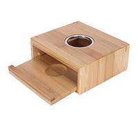 RASTKY Calentador de Tetera Base Calefactora de bambú Hogar y la Oficina, Herramienta de té para Entusiastas de los Artículos de té, Color Natural, 5,9 X 5,1 X 2,4 Pulgadas