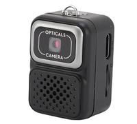 RASTKY Cámara de Video de Mini Keychain Photo, Lente óptica de 2MP, Resolución de Video de 480p, Vista Previa en Tiempo Real, 150 Minutos de Duración de la Batería, Filtros Creativos con (Black)