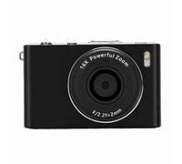RASTKY Cámara Digital 4K, Cámara Vlog de 64 MP, Pantalla Abatible de 180 Grados, Zoom Digital 16X, Antivibración con Función de Web y Carga USB para Vlogging de Viajes (Black)