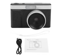 RASTKY Cámara Digital HD 1080P, Cámara Retro de 48 MP con Luz de Relleno Lapso de Tiempo Lenta para Fotografía Vlog Pantalla Abatible de 180 Grados AI Enfoque Automático Zoom 5X (Black)