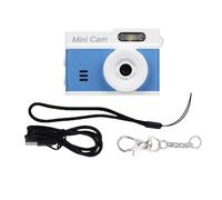 RASTKY Cámara Tipo Llavero de 12MP con Video HD de 1080P, Pantalla de 0,96 Pulgadas, Flash LED y Varios Filtros Fotográficos, Carga Tipo C, con, para Salidas y Ciclismo (Blanco Azul)