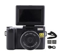RASTKY Cámara Vlog de 48 MP Cámara Digital 4K Ultra Clara con Pantalla HD para Selfies, Relleno de Luz Flexible para Sesiones de Graduación, Batería de Iones de Litio