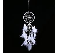 RASTKY Campanas de Viento Blancas con Cuentas y Plumas - IndianDecorHome, Pared, Sala de Estudio, Ventana y Automóvil - Encantador Regalo DecorativoDulces Sueños