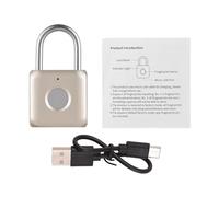 RASTKY Candado Biométrico de Huellas Dactilares Seguro sin Contraseña IPX2 Impermeable para Taquilla de Gimnasio, Acero, Azul - Cerradura Inteligente para Bicicleta Deportiva (SILVER)