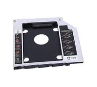 RASTKY Capazas para la Computadora Portátil SSD de Aluminio de 9.5 mm: Adaptador de Accionamiento de Disco Duro Dual de Arranque con Diseño de Absorción de Ruido, Compatible con Unidades de 2.5