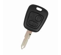 RASTKY Carcasa de Llave de 2 Botones Negra de Plástico ABS de Apta para 206, No Requiere Programación, Apta para Reemplazo de Llaves DIY