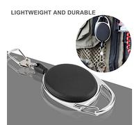 RASTKY Carrete de Pesca Retráctil, Soporte de Engranaje Duradero para Herramientas, Negro, 24 Pulgadas, para Pescar, Acampar, Plástico, Acero Inoxidable