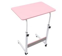 RASTKY Carro de Escritorio Compacto y Móvil para Ordenador Portátil con Ruedas para Espacios Pequeños, Mesa Auxiliar Estable para sofá Cama para Apartamentos Compartidos, 31,5x15,7 Pulgadas (Pink)