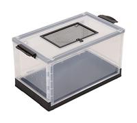 RASTKY Casa Apilable Transparente Grande Transparente Dorada Chipmunk Cole con Puerta Principal (Black)