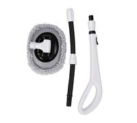RASTKY Cepillo Curvo para Lavado de Coches de 15 Grado, Telescópico de Aleación de Aluminio de 55 a 115 Cm, Mopa Desmontable Giratoria 360 Grados con Fibras Suaves para Sedanes SUVs y (Blanco Negro)