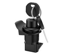 RASTKY Cerradura Automática con Botón Pulsador, Cerradura para Caja de Herramientas para Camión, Pestillo Compacto para Guantera PA Negro con Retracción de Perno Inteligente para Caja