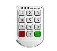 RASTKY Cerradura de Contraseña del Panel para Gabinete Diseño Elegante Fuente de Alimentación de Emergencia USB Función de Bloqueo Temporal ABS Plata 2.2 * 3.3 * 0.6in