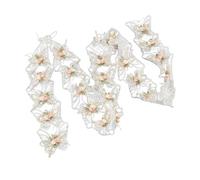 RASTKY Cinta de Encaje Bordada con Flores, 1 Rollo, Cinta de Encaje Bordada con Flores, Decorativa de Organza, Cuentas Florales para Ropa de Boda, Adornos de de