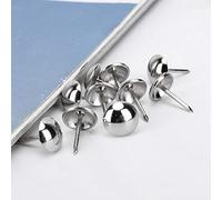 RASTKY Clavos de Tapicería de Estilo Retro, Latón Antiguo, Hierro, 100 Uds., Suministros para Manualidades, 11x17mm para Decoración del Hogar (SILVER)