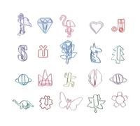 RASTKY Clips 100 Uds Clips Multiusos Chapados en Colores de Metal Reutilizables de Regalos para Estudiantes Escolares