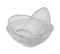 RASTKY Colador de Malla de Acero Inoxidable, Juego de Colador de Malla Fina para, Drenaje, Enjuague, Arroz, Pasta, Verduras, Frutas, de Cocina de 3 Piezas para Uso Doméstico