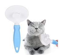 RASTKY CombPet con Aguja para Perros y Gatos, Cepillo para Quitar el Pelo de Mascotas con Antideslizante de Goma de Limpieza con una Tecla, Azul o Rosa, Ideal para Gatos y Perros en General, (Blue)