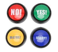 RASTKY Comunicación de Bolsas de Botones para Perros - 4pcs Botones de Comunicación de Perros con sí, lo Siento, Tal Vez Efectos de Sonido - Buzzercats y de Entrenamiento de Mascotas