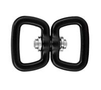 RASTKY Conector de Llave Aleación de Aluminio Conexión de Llave Adaptador de Hebilla Cordones de Doble Extremo Negros (BLACK)