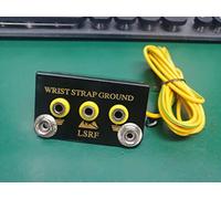 RASTKY Conector de Tierra Antiestático en Forma de L con Cable Terminal, Material de PVC Negro para Conexión a Tierra de Muñequera ESD, Adecuado para Dos Personas, 0,5 Mm de Espesor, 2,5 Mm de