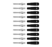 RASTKY Conector Tipo Banana Apilable de 4 Mm Conectores Macho de Material Resistente 10 Piezas con Funda Aislante de PVC para Altavoz TV Computadora Conectores Tipo Banana de Cobre de 1000 V 32 A
