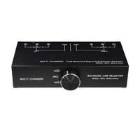 RASTKY Conmutador de Sonido Estéreo Pasivo de 3 Canales Separación L R para Sonido Profesional Metal Negro 9.13 * 4.41 * 2.17 Pulgadas