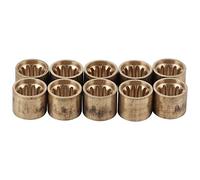 RASTKY Consejos de Latón de Billar 10pcs Accesorios para Herramientas de Reparación de Férulas de Férulas (9.5 mm 【Tooth】)