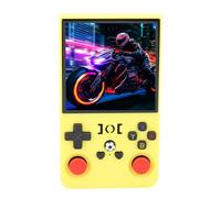 RASTKY Consola de Juegos Portátil Retro con Batería de 4000 MAh para Entusiastas de las Consolas de Juegos, Chipset RK3326 para Reproductores de Portátiles, Pantalla de 4 Pulgadas para Viajes (YELLOW)