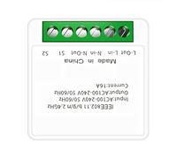 RASTKY Control Remoto WiFi Interruptor de Luz Operado por Aplicación DIY Interruptor de Encendido y Apagado para 16A Blanco, Ahorro de Energía para áreas Residenciales PCV 1.6x1.6x0.8in