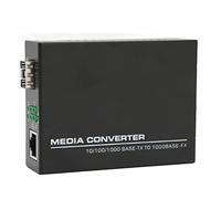 RASTKY Convertidor de Medios Ethernet de Fibra con LED TX FX Link Act Power FDX, Carcasa Metálica Duradera, Plug and Play para Entornos Interiores y Exteriores