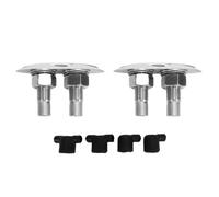 RASTKY Cornamusa Retráctil de Amarre, Componente de Fijación de Cuerda, Dos Juegos de 5 Pulgadas de Acero Inoxidable 316 con Placa Trasera y Tuercas de Bloqueo for Equipos de