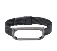 RASTKY Correa de Acero para Mi Band 6 Smartwatch Reemplazo de Banda de Metal para Personas de Moda (Black)