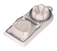 RASTKY Cortador de Huevos de Acero Inoxidable Eficiente Fácil de Usar para Huevos Duros, Ayudante de Cocina Ideal para Chefs Hecho de Acero Inoxidable PP+304 para Ensalada (WHITE)