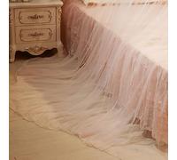 RASTKY Cortina de Cama con Mosquitera Estilo Princesa de Encaje con Dosel Redondo, Red de Malla Transpirable para Protección contra Mosquitos, Fácil de Limpiar con Lavadora (Tipo 4)