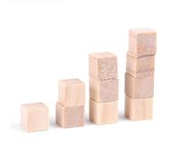 RASTKY Cubos de Madera Cuadrados Hechos a Mano, Materiales Artísticos para una Decoración única del Hogar, Bloques de Madera Natural para Proyectos de Manualidades Creativos (10mm (50 piezas))