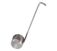 RASTKY Cuchara de Acero Inoxidable con Diseño de Pico Vertedor, Cuchara Medidora para Verter Cerveza, Cocina, Cucharón de Fondo Plano (Extracto de vino 304 125ML)