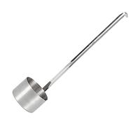 RASTKY Cuchara de Acero Inoxidable con Diseño de Pico Vertedor, Cuchara Medidora para Verter Cerveza, Cocina, Cucharón de Fondo Plano (Extracto de vino 304 500ML)