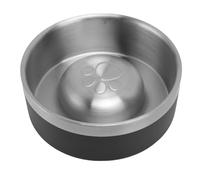 RASTKY Cuenco de Metal para Comida y Agua, Cuenco para Perros de Acero Inoxidable, Antideslizante, Duradero, para Alimentar a Gatos, Respetuoso con el Medio Ambiente, Seguro para Mascotas, Acero (L)