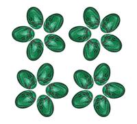 RASTKY Cuentas de Cabujón de Piedras Preciosas de Malaquita en Forma de Huevo, Piedra de Palma Pulida, 18x13mm, 20 Unidades para Coleccionistas de Cristal
