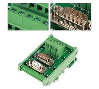 RASTKY DB9-MG6 Placa de Conexión Macho-Hembra Chapada en Oro con Montaje en Carril DIN para Transmisión de Señal, Módulo de Bloques de Terminales Ecológicos para Uso Industrial