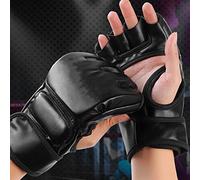 RASTKY de Boxeo de Medio Dedo con Almohadillas de Choque Engrosadas para Entrenamiento de Muay Thai MMA, Material EVA de Alta Espuma